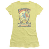 Superman Number 1 Junior Women's Sheer T-Shirt Banana