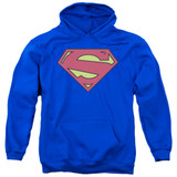 Superman New 52 Shield Adult Pullover Hoodie Sweatshirt Royal Blue