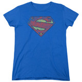 Superman New 52 Shield Women's T-Shirt Royal Blue