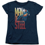 Superman Steel Flight Women's T-Shirt Navy