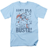 Superman Busta Adult 18/1 T-Shirt Light Blue