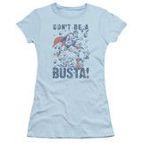 Superman Busta Junior Women's Sheer T-Shirt Light Blue