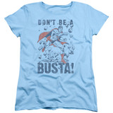 Superman Busta Women's T-Shirt Light Blue