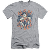 Superman Coming Through Adult 30/1 T-Shirt Athletic Heather