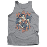 Superman Coming Through Adult Tank Top T-Shirt Athletic Heather