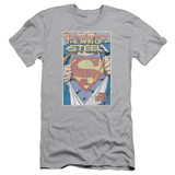 Superman Mos Cover Adult 30/1 T-Shirt Silver