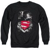 Superman Darkest Hour Adult Crewneck Sweatshirt Black