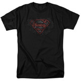 Superman Brick S Adult 18/1 T-Shirt Black