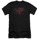 Superman Brick S Adult 30/1 T-Shirt Black