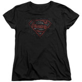 Superman Brick S Women's T-Shirt Black