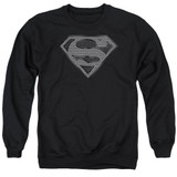 Superman Chainmail Adult Crewneck Sweatshirt Black