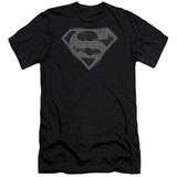 Superman Chainmail Adult 30/1 T-Shirt Black