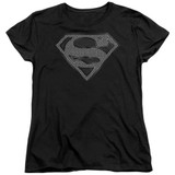 Superman Chainmail Women's T-Shirt Black