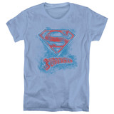 Superman Its Sketchy Women's T-Shirt Carolina Blue