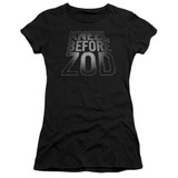 Superman Before Zod Junior Women's Sheer T-Shirt Black