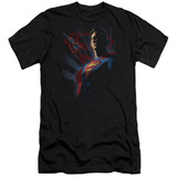Superman Super Deco Premuim Canvas Adult Slim Fit 30/1 T-Shirt Black