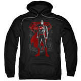 Superman Aftermath Adult Pullover Hoodie Sweatshirt Black