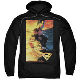 Superman Fireproof Adult Pullover Hoodie Sweatshirt Black