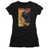 Superman Fireproof Junior Women's Sheer T-Shirt Black