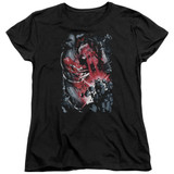 Superman Heat Blast Women's T-Shirt Black
