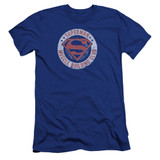 Superman Muscle Club Premuim Canvas Adult Slim Fit 30/1 T-Shirt Royal Blue