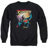 Superman Victory Adult Crewneck Sweatshirt Black