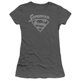 Superman Super Arch Junior Women's Sheer T-Shirt Charcoal