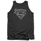 Superman Super Arch Adult Tank Top T-Shirt Charcoal