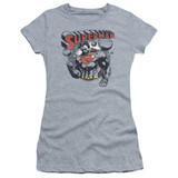Superman Super Ko Junior Women's Sheer T-Shirt Athletic Heather