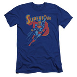 Superman Life Like Action Premuim Canvas Adult Slim Fit 30/1 T-Shirt Royal Blue