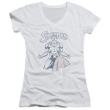 Superman Get Some Junior Women's V-Neck T-Shirt White