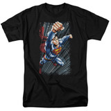 Superman Faster Than Adult 18/1 T-Shirt Black