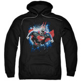 Superman Stardust Adult Pullover Hoodie Sweatshirt Black