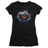 Superman Stardust Junior Women's Sheer T-Shirt Black