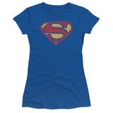 Superman Super Rough Junior Women's Sheer T-Shirt Royal Blue