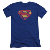 Superman Super Rough Premuim Canvas Adult Slim Fit 30/1 T-Shirt Royal Blue