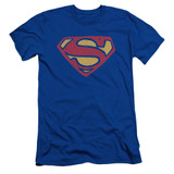 Superman Super Rough Adult 30/1 T-Shirt Royal Blue