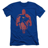 Superman Super Knockout Adult 30/1 T-Shirt Royal Blue