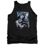 Superman Protect Earth Adult Tank Top T-Shirt Black