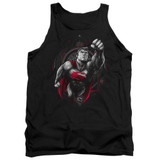 Superman Propaganda Superman Adult Tank Top T-Shirt Black