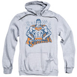 Superman Vintage Stance Adult Pullover Hoodie Sweatshirt Athletic Heather