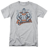 Superman Vintage Stance Adult 18/1 T-Shirt Athletic Heather