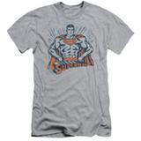 Superman Vintage Stance Adult 30/1 T-Shirt Athletic Heather