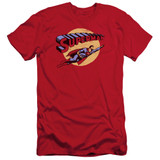 Superman Fly By Adult 30/1 T-Shirt Red