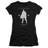 Superman Star Silhouette Junior Women's Sheer T-Shirt Black