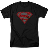 Superman Elephant Rose Shield Adult 18/1 T-Shirt Black