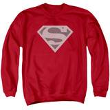 Superman Elephant Shield Adult Crewneck Sweatshirt Red