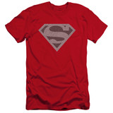 Superman Elephant Shield Premium Canvas Adult Slim Fit 30/1 T-Shirt Red