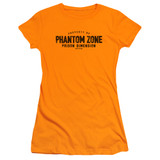 Superman Phantom Zone Junior Women's Sheer T-Shirt Orange