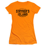 Superman Strykers Island Junior Women's Sheer T-Shirt Orange